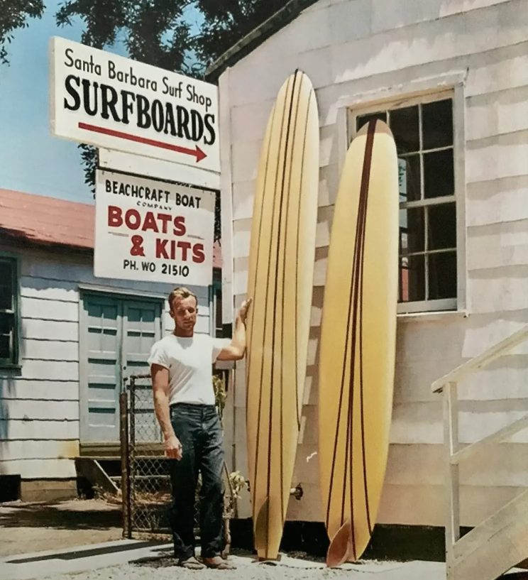 Renny Yater with surfboards